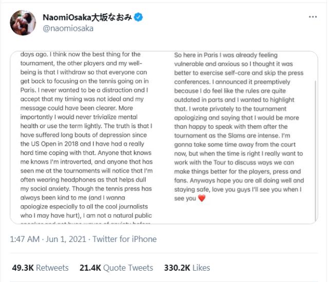 华体会体育-大坂直美以退赛平息争议 “心理健康”讨论远未结束